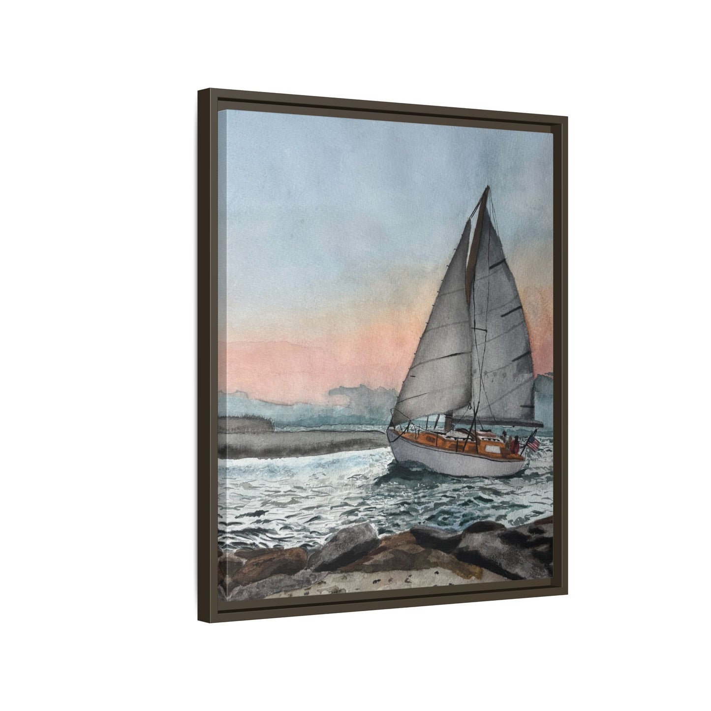 Framed Sailboat Canvas Print