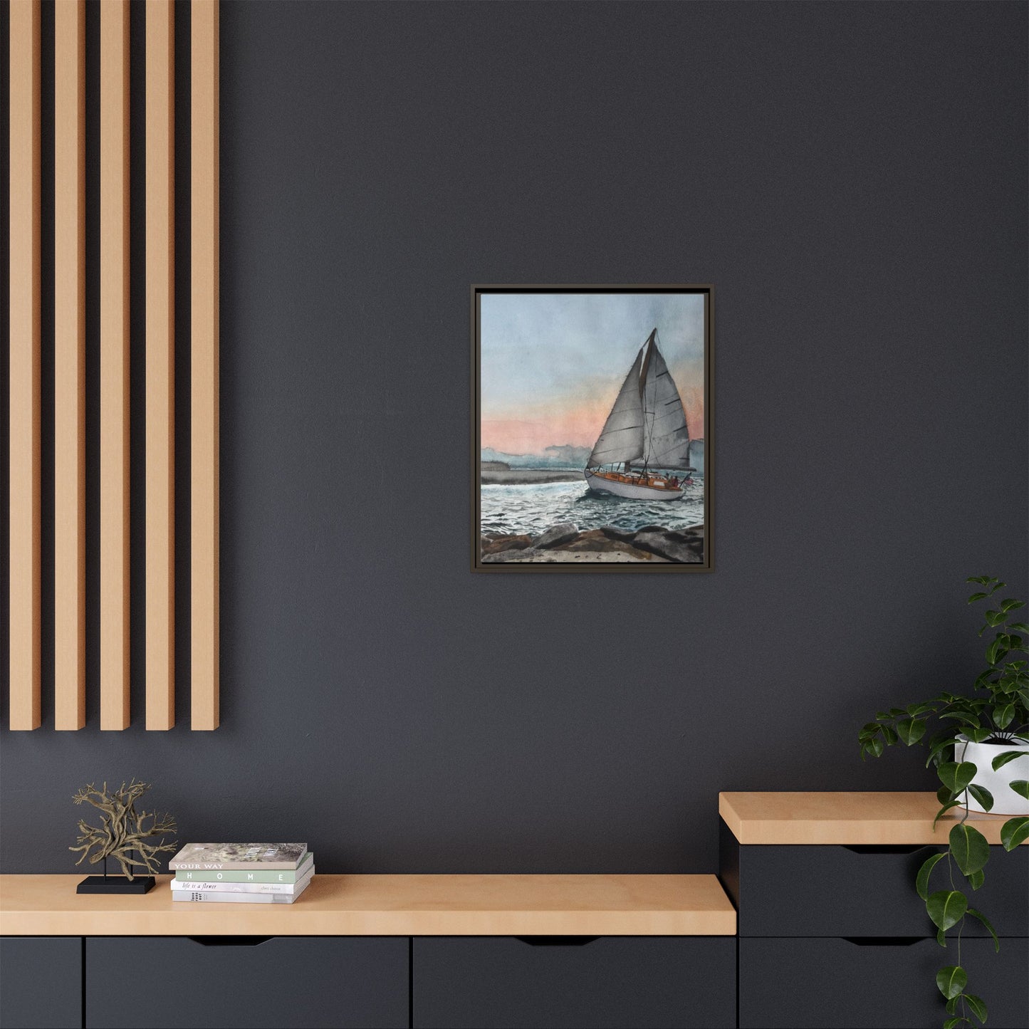 Framed Sailboat Canvas Print