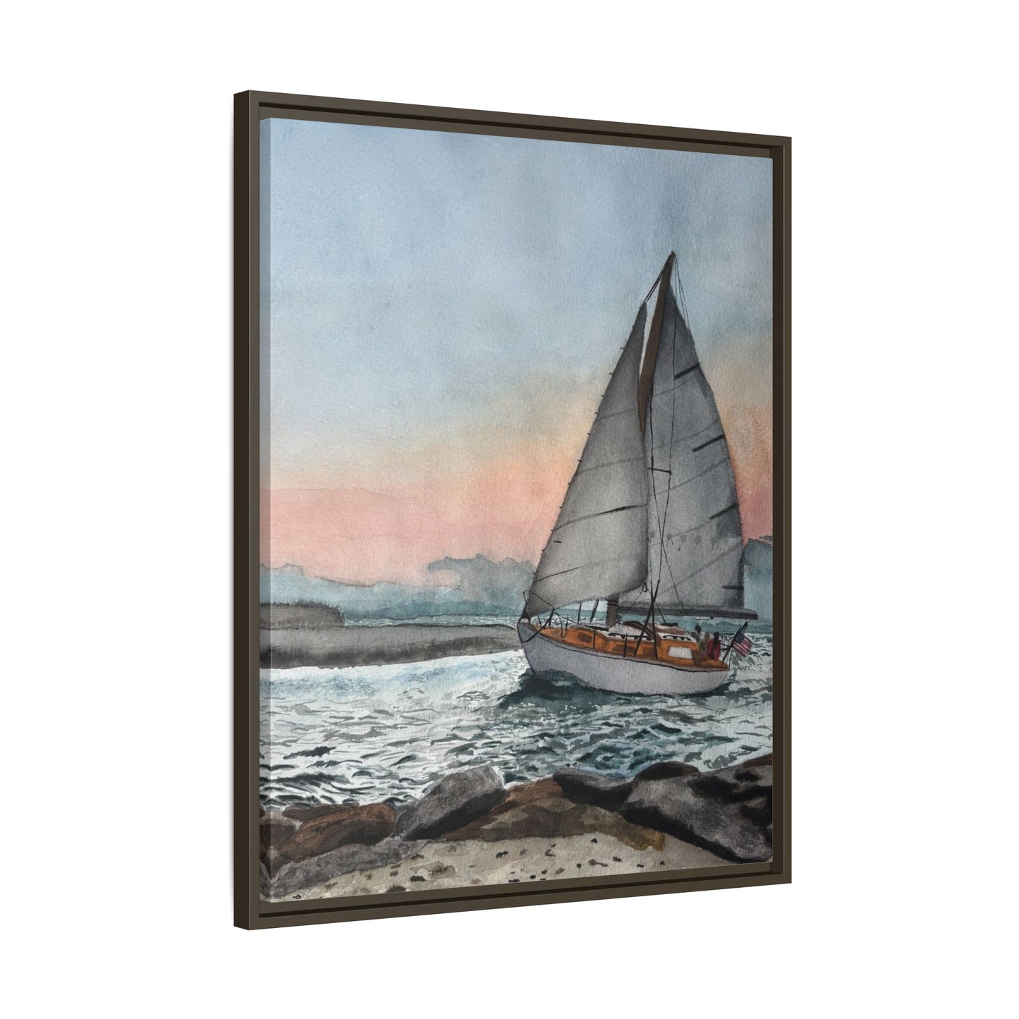 Framed Sailboat Canvas Print