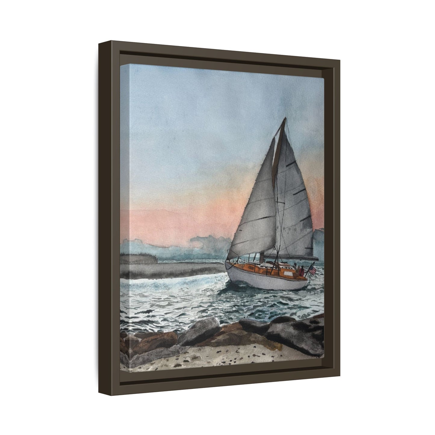 Framed Sailboat Canvas Print