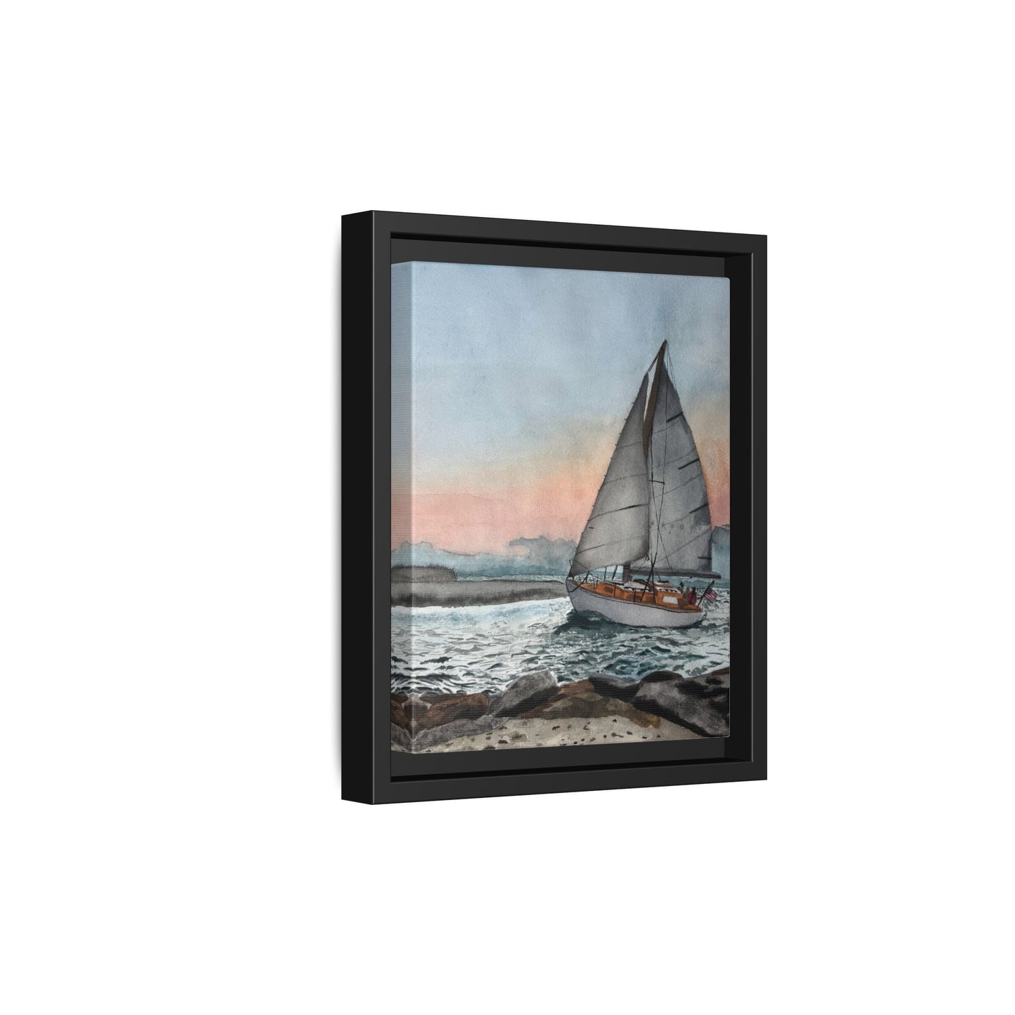 Framed Sailboat Canvas Print