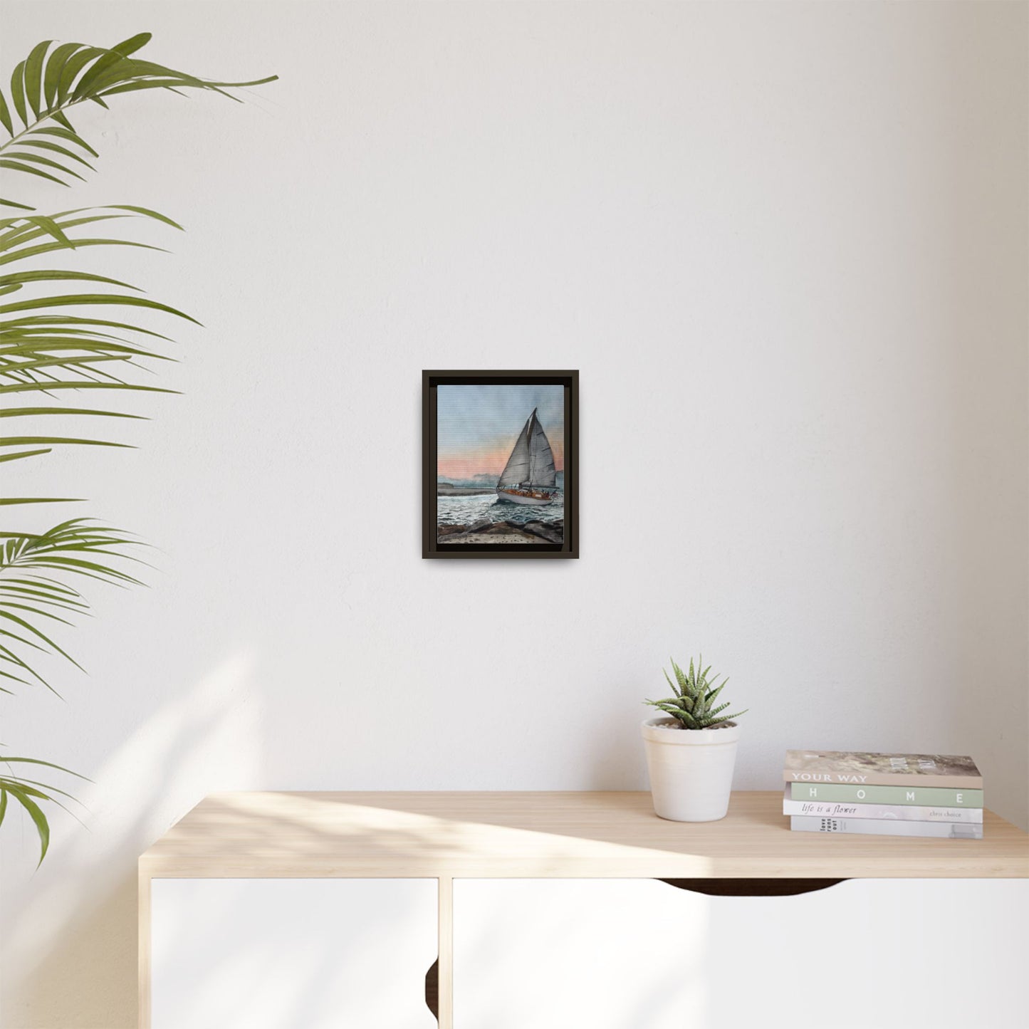 Framed Sailboat Canvas Print