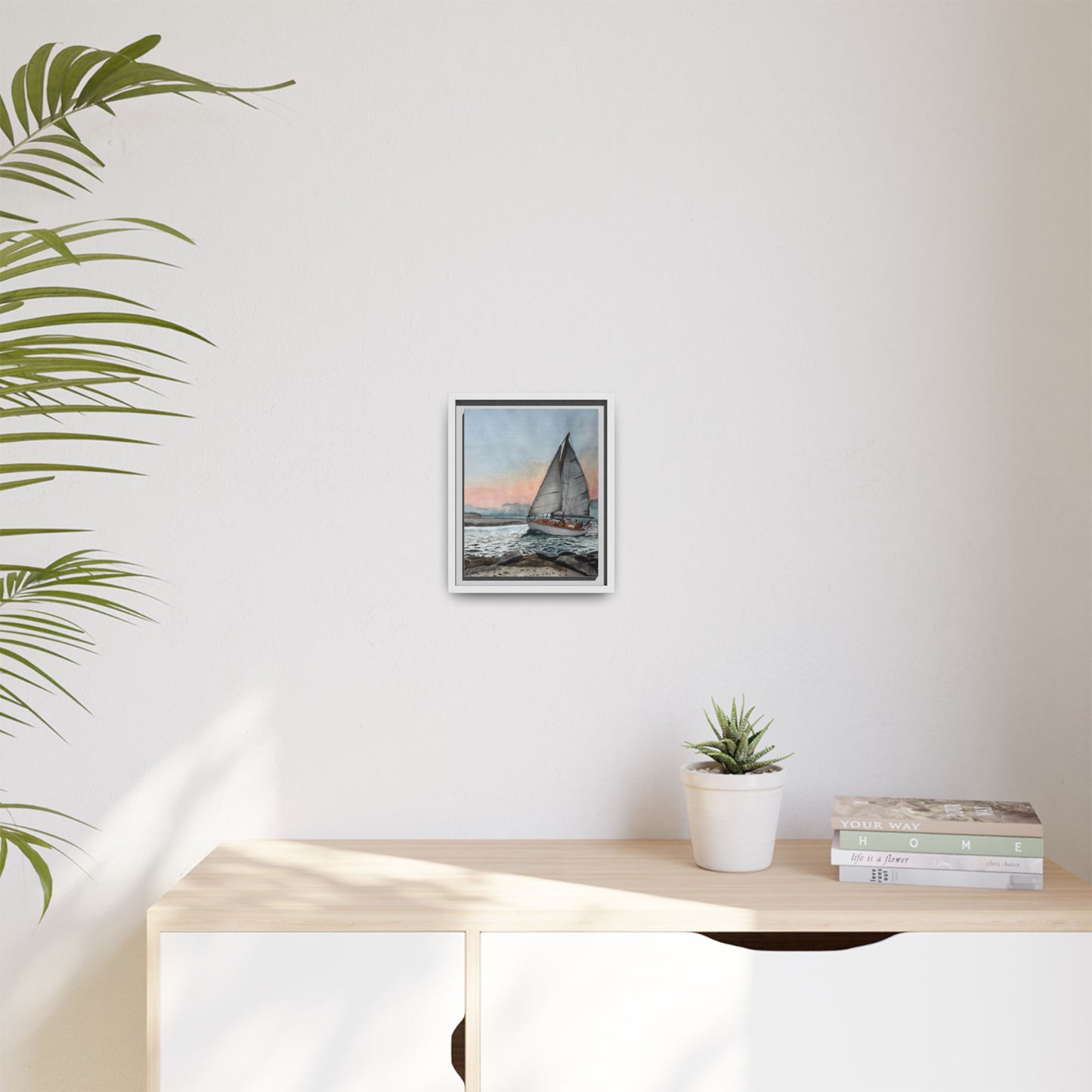 Framed Sailboat Canvas Print