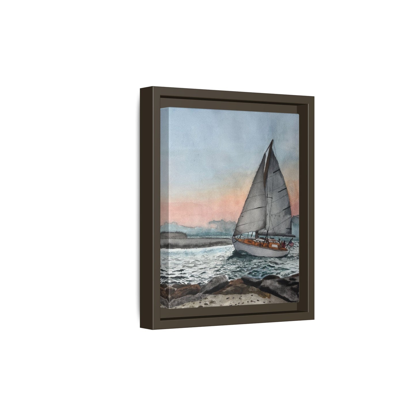 Framed Sailboat Canvas Print
