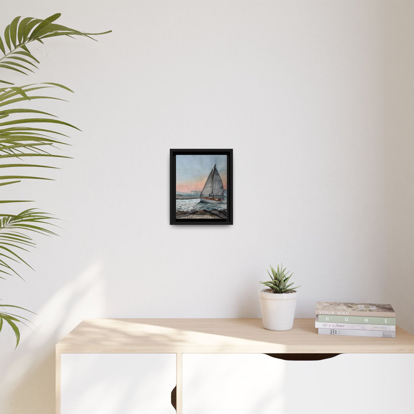 Framed Sailboat Canvas Print